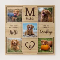 Personalized Pet Memorial Pet Loss 5 Photo Collage Jigsaw Puzzle