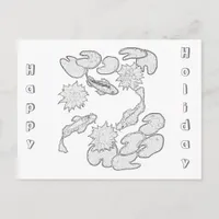 Postcard - Koi Pond to Color