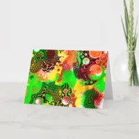 Blank Card | Digital Pour Painting Fluid Art