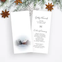 Snow Covered Barn and Silo Winter Wedding Program