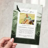 Mountains Nature Photo Sympathy Funeral Memorial Thank You Card