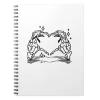 Skeleton Hand Heart Funny Design Notebook