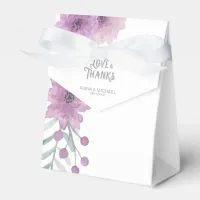 Watercolor Bouquet Thank You Lilac ID654 Favor Boxes