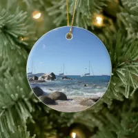 Sailing Boats at the Baths, BVI Ceramic Ornament