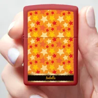 Colorful stars create a vibrant autumn backdrop zippo lighter