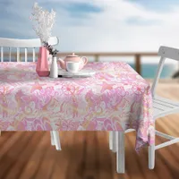 Nautical Beach Collage Hot Pink ID840 Tablecloth