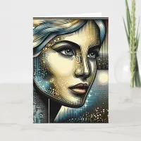 Abstract Ai Art | Women's Face Card