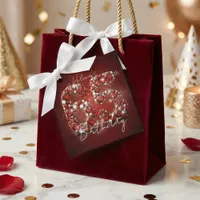 Opulent Elegant Ruby Red Gemstones 65th Birthday Favor Tags