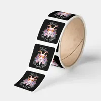 Hippie Goat Just a Girl Who Loves Goats  Square Sticker