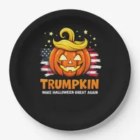 Trumpkin Make Halloween Great Again Funny Pumpkin Paper Plates