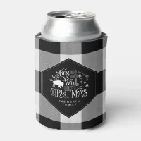 Wild Wonderful Christmas Black Buffalo Plaid ID604 Can Cooler