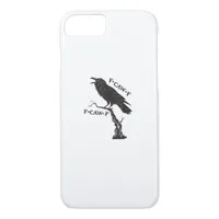 F-Caw-F Crow Pun Funny Bird Cawing Grunge Creative iPhone 8/7 Case