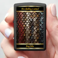 Vibrant snakeskin patterns in nature zippo lighter