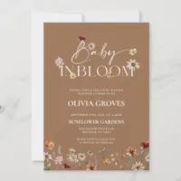 Baby in Bloom Terracotta Wildflower Baby Shower  Invitation