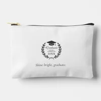 Graduate Name & Year Modern Minimalist Inspiration Accessory Pouch