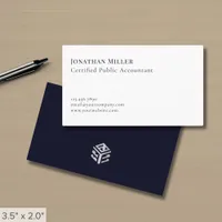 Modern Minimalist Certified Public Accountant Business Card