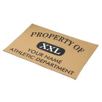 Property of XXL Your Name Cloth Placemat