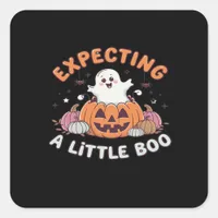 To Be Expecting Little Boo Square Sticker