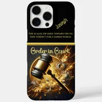 A Gavel of Authority Poised With Justice's Power iPhone 16 Pro Max Case