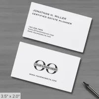 Simple White Custom Logo Business Card