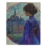The Woman in Blue Jigsaw Puzzle