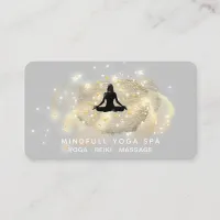 *~* Healing Energy  Gold Woman Yoga Lotus  Busines Business Card