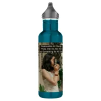 Custom Photo (Two Sides) Artwork Slogan Name 24oz Stainless Steel Water Bottle