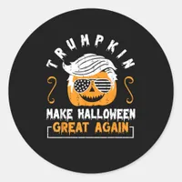 Trumpkin Make Halloween Great Again Funny Pumpkin  Classic Round Sticker