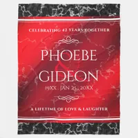 Elegant 42nd Jasper Wedding Anniversary Fleece Blanket