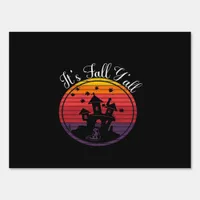 It’s Fall Y’all Vintage Halloween Scene Fall Sign