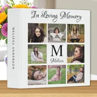Personalized In Loving Memory Memorial Photo Album 3 Ring Binder