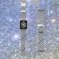 Modern stripes in black, white and gray - cool  apple watch band