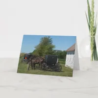 Amish Horses Card