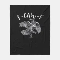F-Caw-F Crow Retro Classic Fleece Blanket
