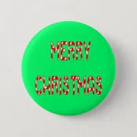 Merry Christmas Candy Cane Font Button