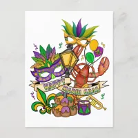 Happy Mardi Gras Postcard