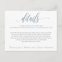 Wedding Details | Luxe Calligraphy (Dusty Blue) Enclosure Card