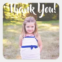 Thank You Personalized Birthday Photo Stickers