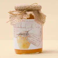 Apricot Jam Label Homemade with Love Name