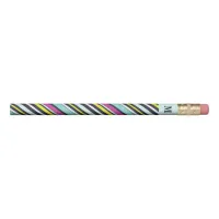 Monogram Initial Stripe Pattern Colorful Striped Pencil