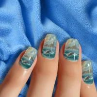 Ocean Escape – Dolphin Wave Minx Nail Art