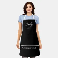 Florist Business Name Employee Flower Shop Black Apron