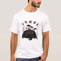 Academia Moon Witchy Goblincore Aesthetic Frog Cla T-Shirt