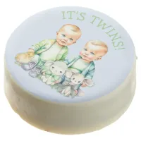 It's Twins! Cute boy twins Baby Shower Treats Chocolate Covered Oreo