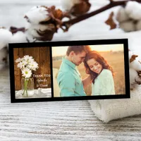 Mason Jar and White Daisies Barn Wedding Thank You