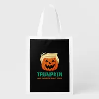 Trumpkin Make Halloween Great Again Quote Grocery Bag