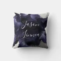 Dark Purple Minimalist Radiant Diaphanous  Modern  Throw Pillow