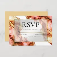 RSVP | Abstract Watercolor Autumn Colors 5 Invitation