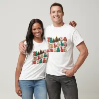 Fa la la la Retro Groovy Christmas Holidays Tri-Blend Shirt