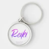 *~* Reiki Energy Healer Iridescent Text Keychain